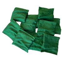 Cotton Throwing Bean Bags - Green (Pack of 10)