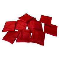 Cotton Throwing Bean Bags - Red (Pack of 10)