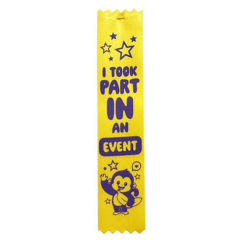 I Took Part in an Event Award Ribbon - Pack of 50 - With Pins Attached