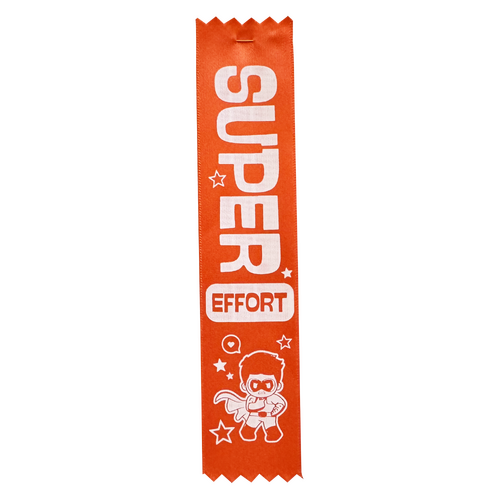 Super Effort Award Ribbon - Pack of 50 - With Pins Attached