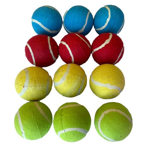 Coloured Tennis Balls - Pack of 12